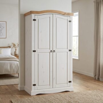 Azusa White 2 Door Wardrobe