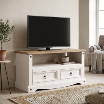Azusa White Flat Screen Tv Unit