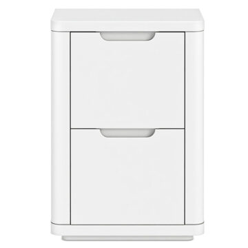 Halo White 2 Drawer Narrow Bedside | Assembled