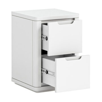 Halo White 2 Drawer Narrow Bedside | Assembled