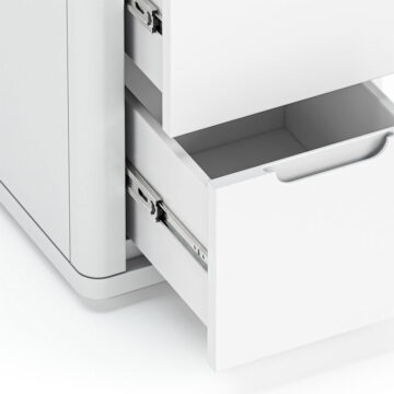Halo White 2 Drawer Narrow Bedside | Assembled