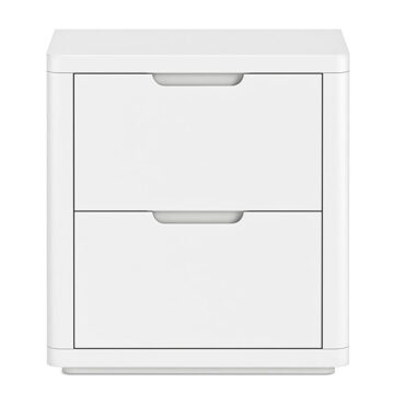 Halo White 2 Drawer Bedside | Assembled