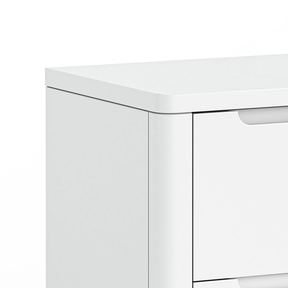 Halo White 2 Drawer Bedside | Assembled