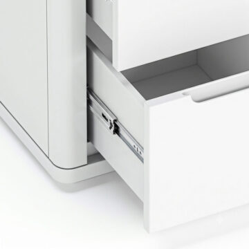 Halo White 2 Drawer Bedside | Assembled