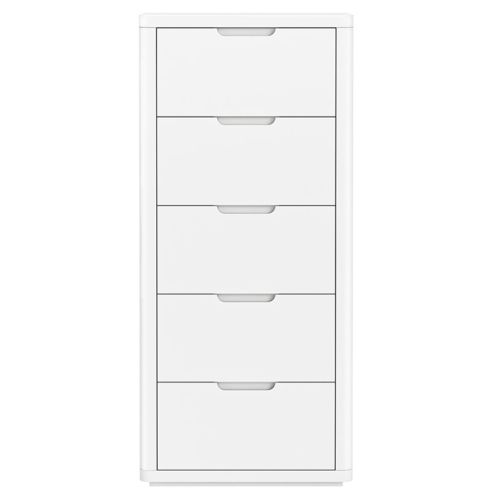 Halo White 5 Drawer Tallboy | Assembled