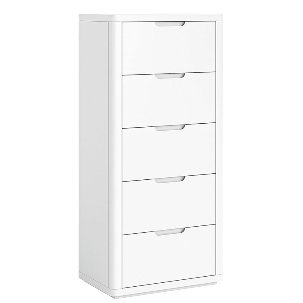 Halo White 5 Drawer Tallboy | Assembled