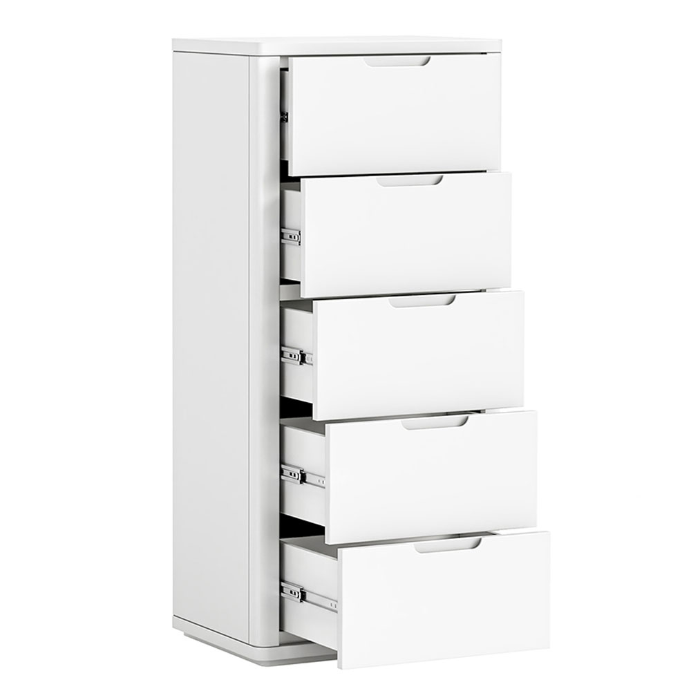 Halo White 5 Drawer Tallboy | Assembled