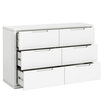 Halo White 6 Drawer Chest | Assembled