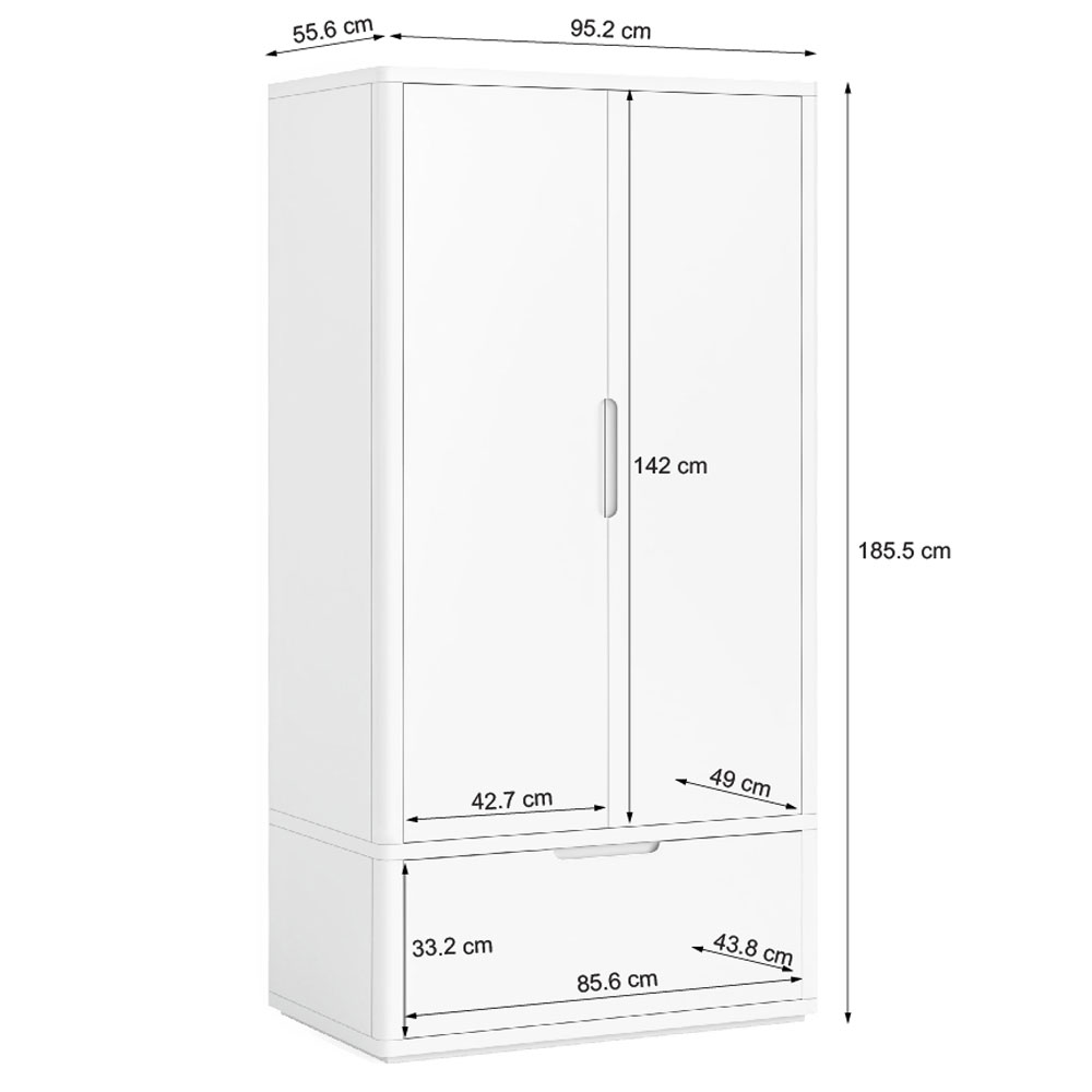 Halo White Gents Wardrobe