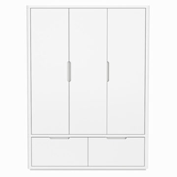 Halo White Triple Wardrobe