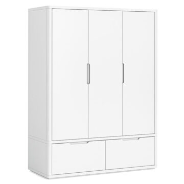 Halo White Triple Wardrobe