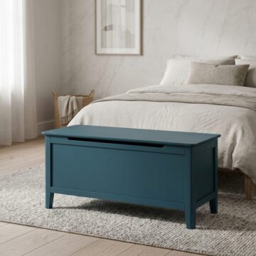 Kingsbridge Blue Blanket Box | Assembled