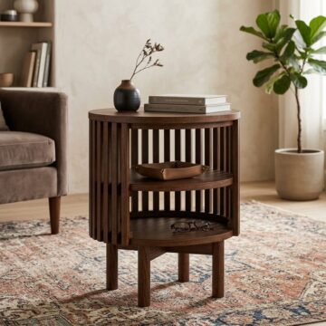 Serenity Brown Oak Open Side Table