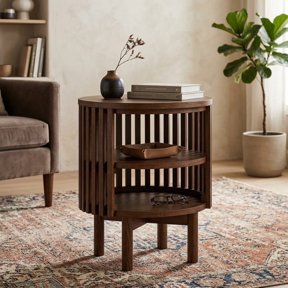 Serenity Brown Oak Open Side Table