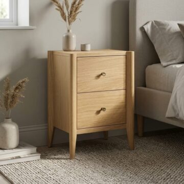 Salem Oak 2 Drawer Bedside | Clearance