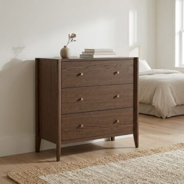 Salem Brown Oak 3 Drawer Chest