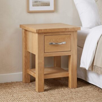 Brancepeth Oak Lamp Table | Bedside Table | Lacquered Finish