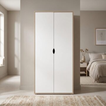 Trent 2 Door Wardrobe | Sonoma Oak & White