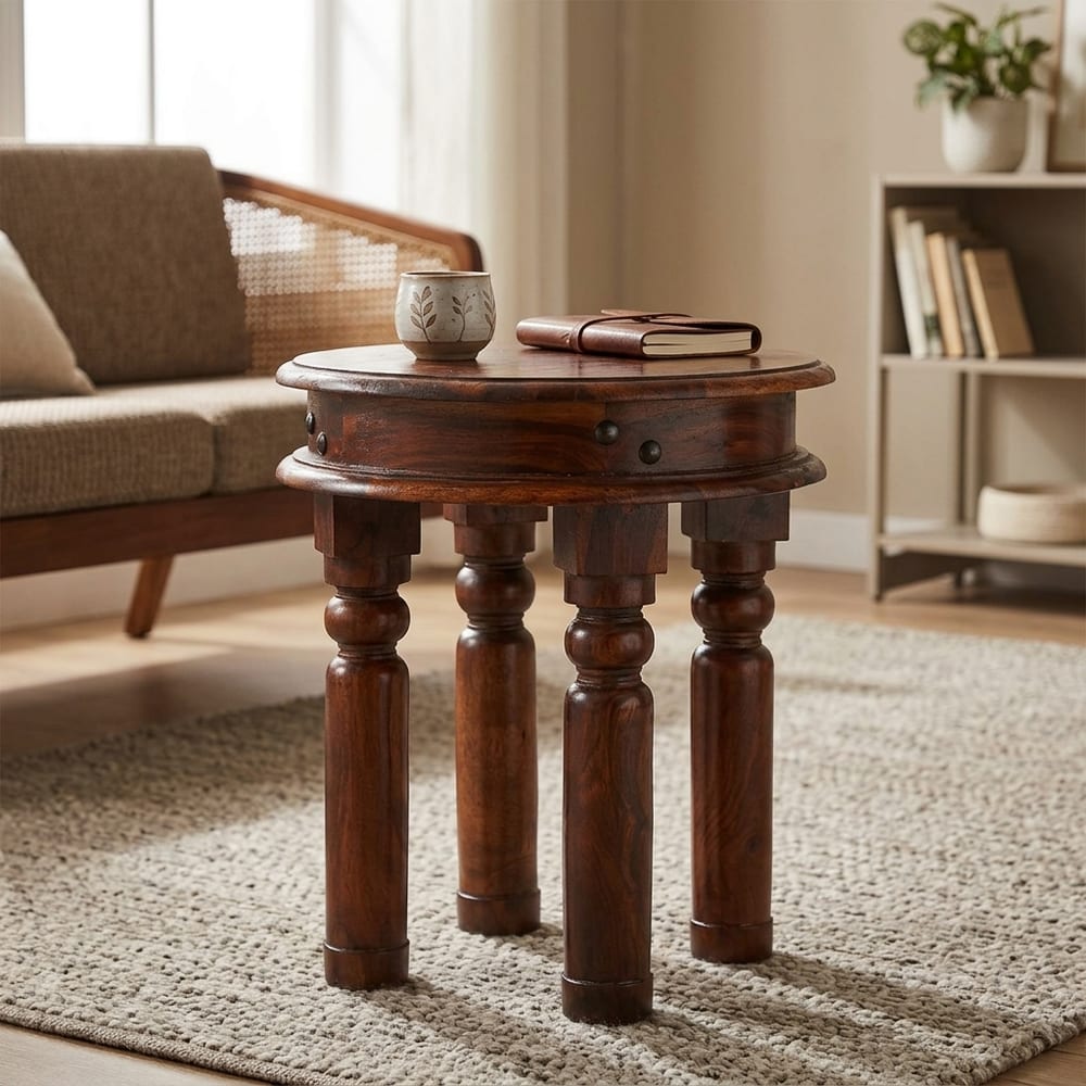 Rovigo Small Round Thacket Coffee Table