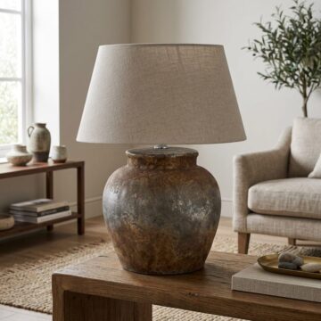 Castello Aged Stone Ceramic Table Lamp