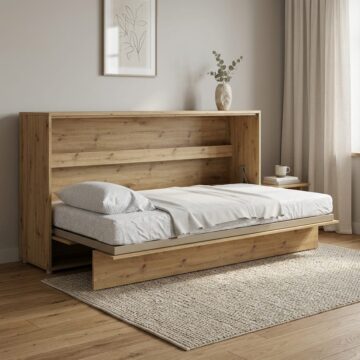 Horizontal Wall Bed Concept 90cm | Oak Artisan