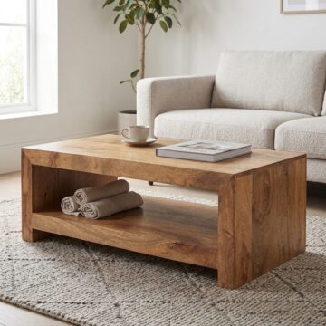 Malda Light Mango Contemporary Coffee Table