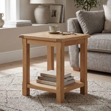 Kendal Oak End Table | Oiled Finish | Partially Assembled