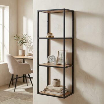 Milford Black Metal Wall Shelf