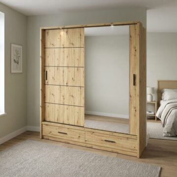 Durango 200cm Sliding Door Wardrobe | Artisan Oak