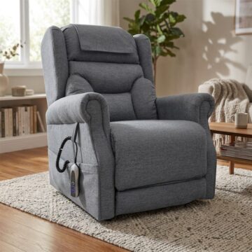 Zeus Dual Motor Lift & Tilt Chair - Steel Grey | Assembled