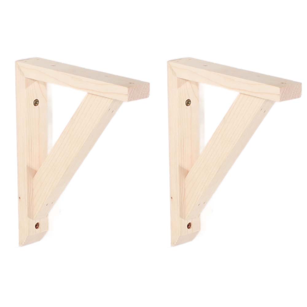 Orin Pair of Small Pre-Sanded Pine Wood Brackets