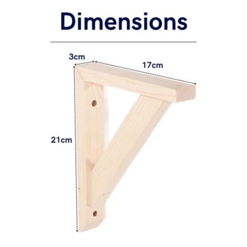 Orin Pair of Small Pre-Sanded Pine Wood Brackets