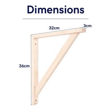 Orin Pair of Large Pre-Sanded Pine Wood Brackets
