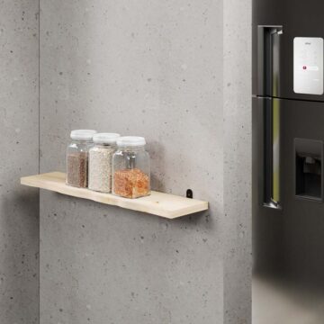 Orin Chunky Live Edge Shelf With “L” Metal Bracket Kit 90cm | Pre-Sanded Pine