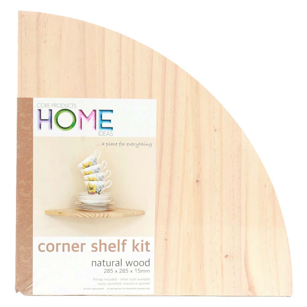 Orin Pine Corner Shelf Kit 28.5cm