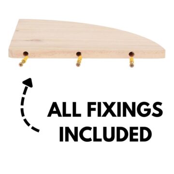 Orin Pine Corner Shelf Kit 38cm