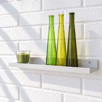 Kove Matt White Floating Book Shelf 48cm