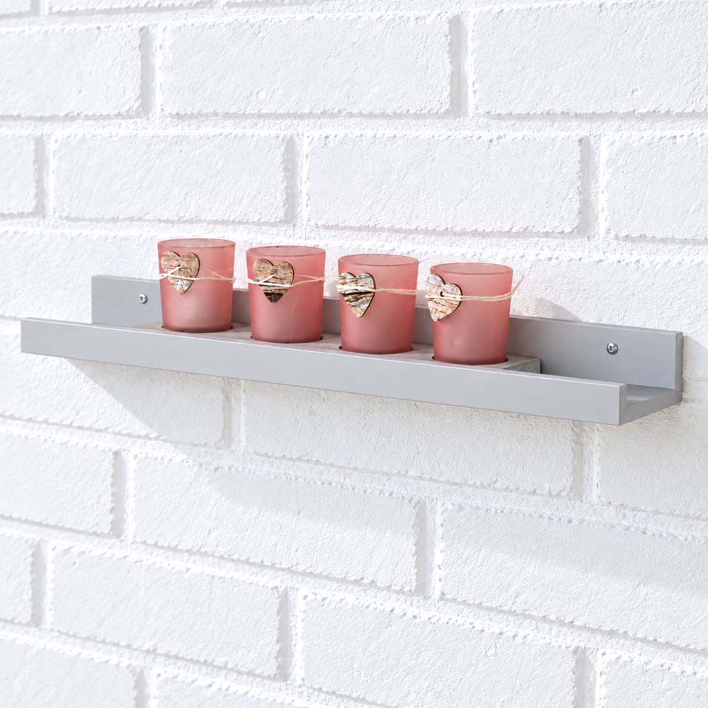 Kove Light Grey Floating Book Shelf 58cm