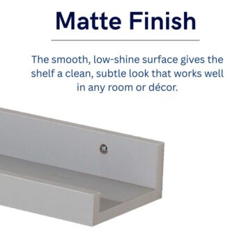 Kove Light Grey Floating Book Shelf 58cm