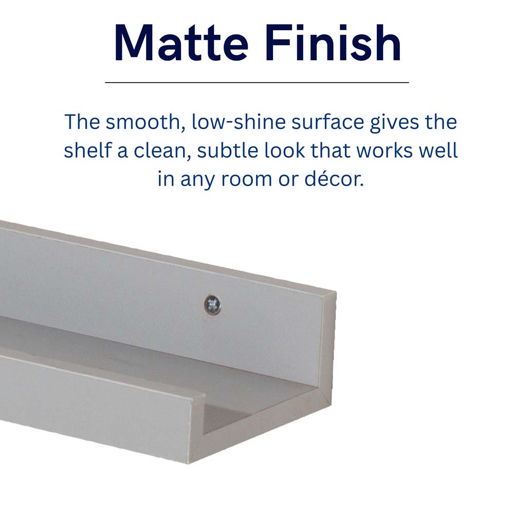 Kove Light Grey Floating Book Shelf 58cm
