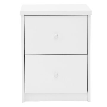 Ellison White 2 Drawer Bedside Cabinet