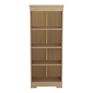 Fletcher Low Narrow Bookcase | Smoked Oak Finish