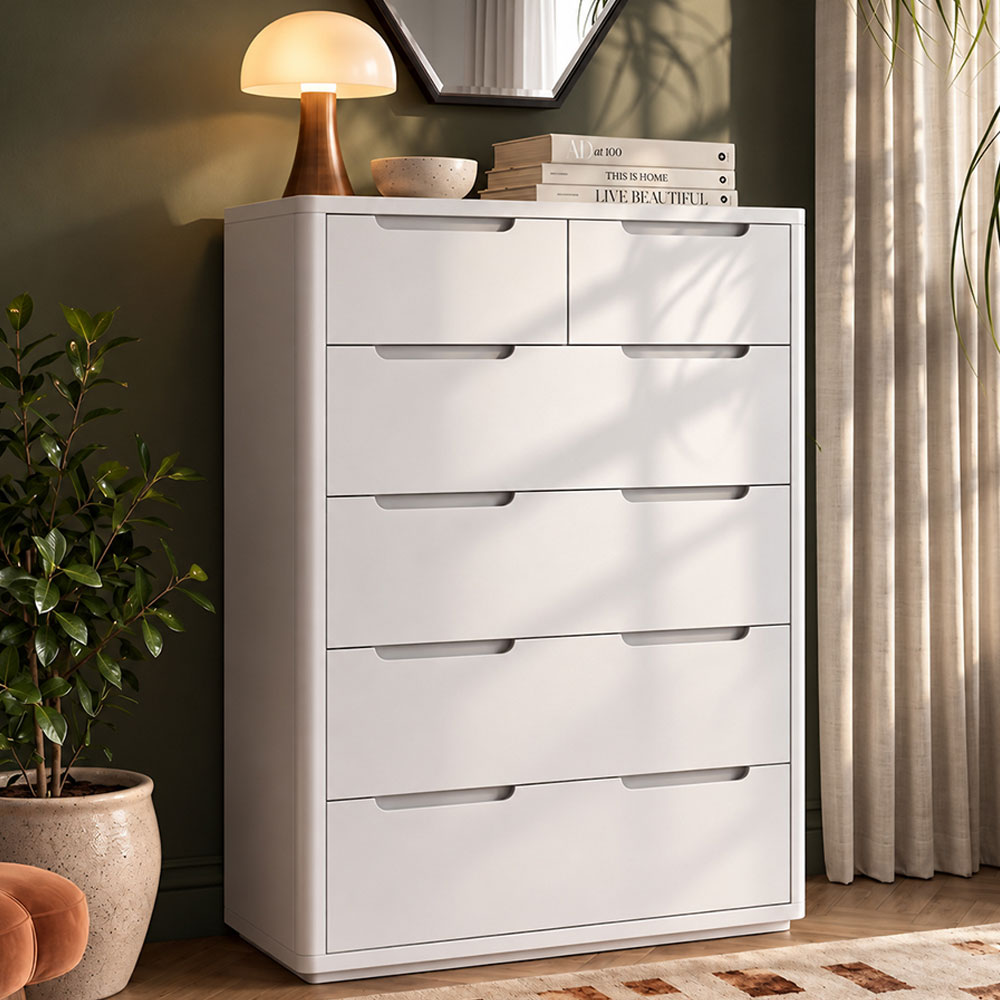 Halo White 2 Over 4 Chest Of Drawers | Assembled