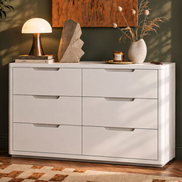 Halo White 6 Drawer Chest | Assembled
