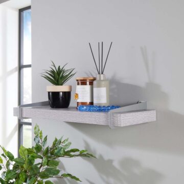 Studio Lounge Chunky Shelf With Slide On Metal Brackets 60cm | Grey Oak Finish