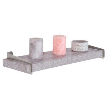 Studio Lounge Chunky Shelf With Slide On Metal Brackets 60cm | Grey Oak Finish