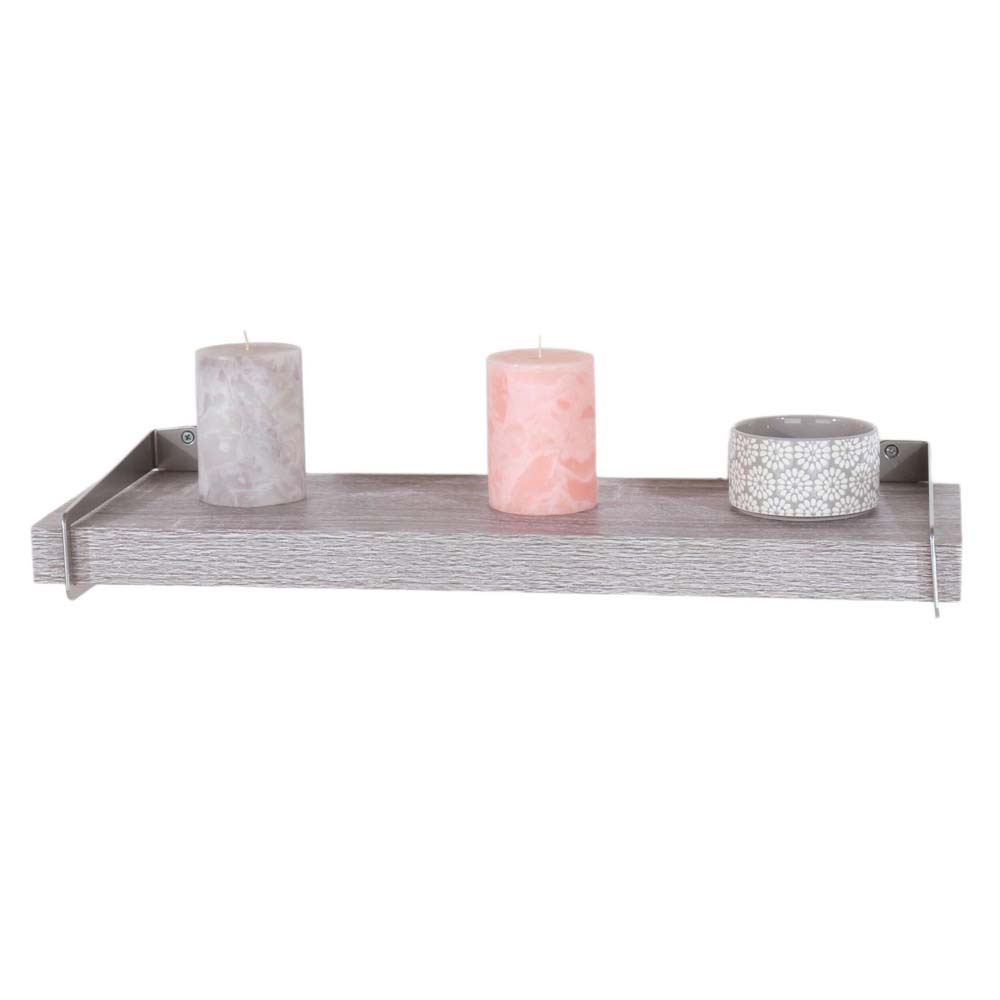 Studio Lounge Chunky Shelf With Slide On Brackets 80cm | Grey Oak Finish