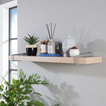 Studio Lounge Chunky Shelf With Slide On Brackets 80cm | Oak Finish