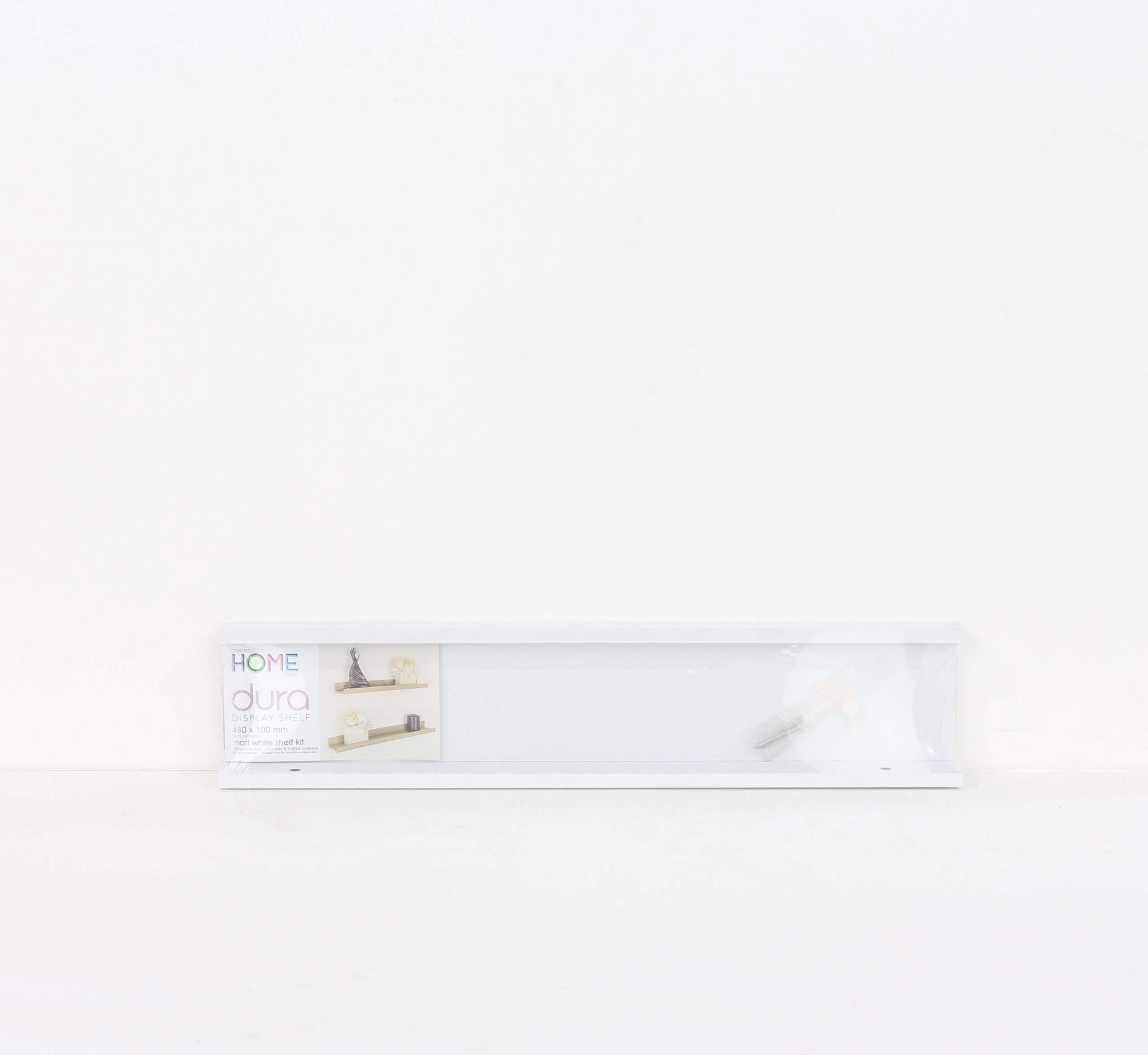 Kove Matt White Floating Book Shelf 48cm