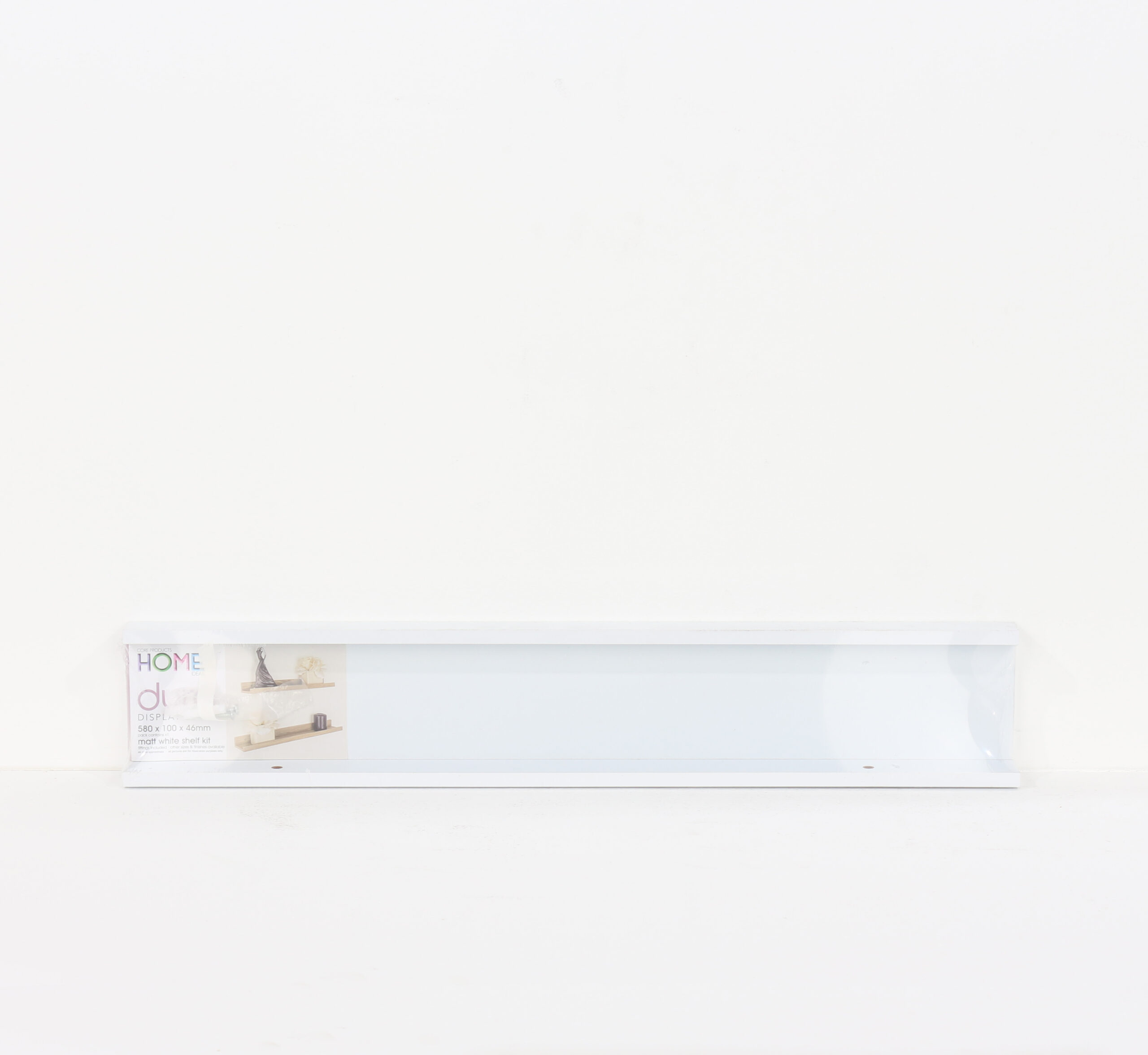 Kove Matt White Floating Book Shelf 58cm
